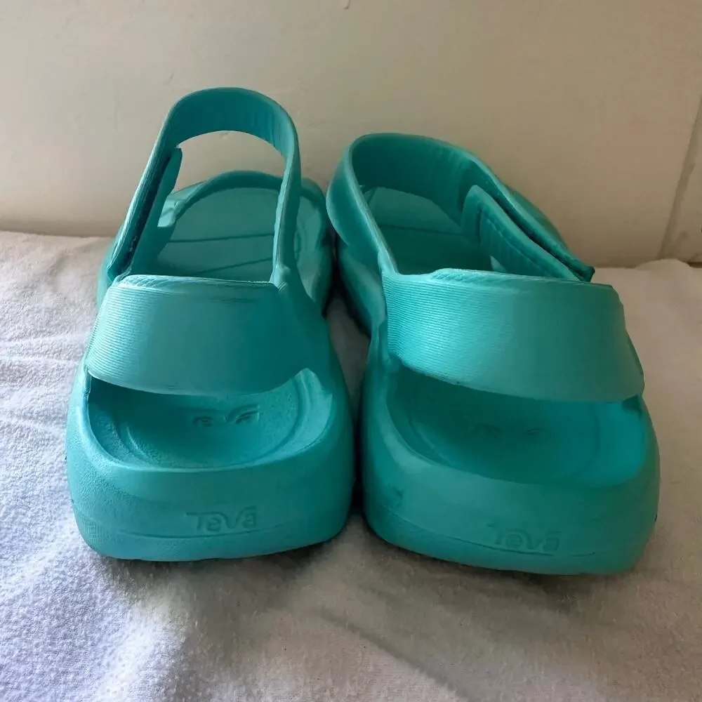 Teva Shoes Womens Size 11 Teal Sandals Hook & Loop Lightweight Hurricane Drift - Picture 4 of 5